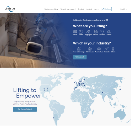 Cobot Lift website